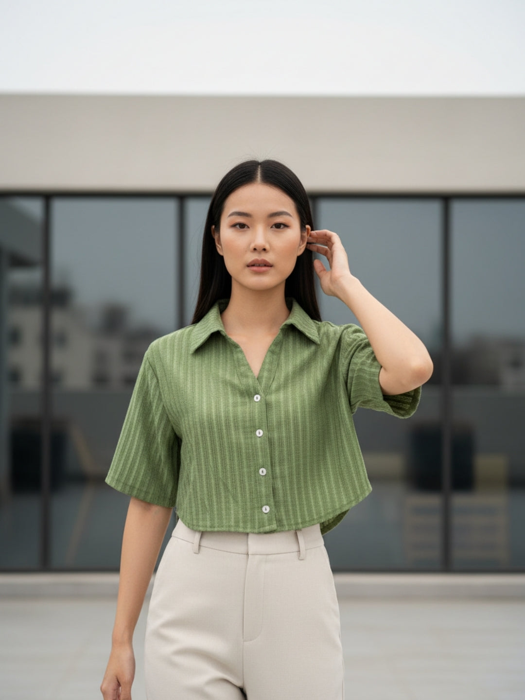 Clobug Women Green Shirt