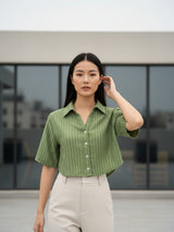Clobug Women Green Shirt