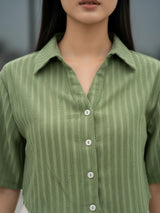 Clobug Women Green Shirt