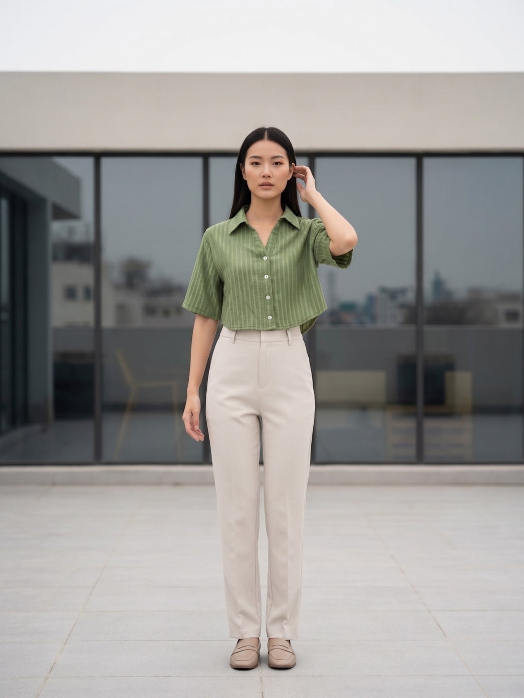 Clobug Women Green Shirt