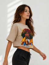 Clobug Women Not Today Satan Multi Crop T-Shirt