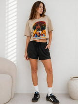 Clobug Women Not Today Satan Multi Crop T-Shirt