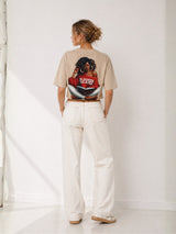 Clobug Women Blessed Graphic Multi Crop T-Shirt