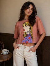 Clobug Women Oversized Graphic Print T-Shirt