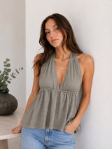 Clobug Women Peplum Mesh Top