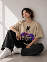 Clobug Women BTS Logo Multi V3 Oversized T-Shirt