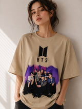 Clobug Women BTS Logo Multi V3 Oversized T-Shirt