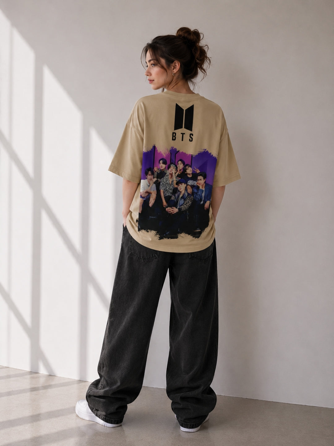 Clobug Women BTS Logo Multi V3 Oversized T-Shirt