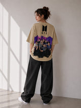 Clobug Women BTS Logo Multi V3 Oversized T-Shirt