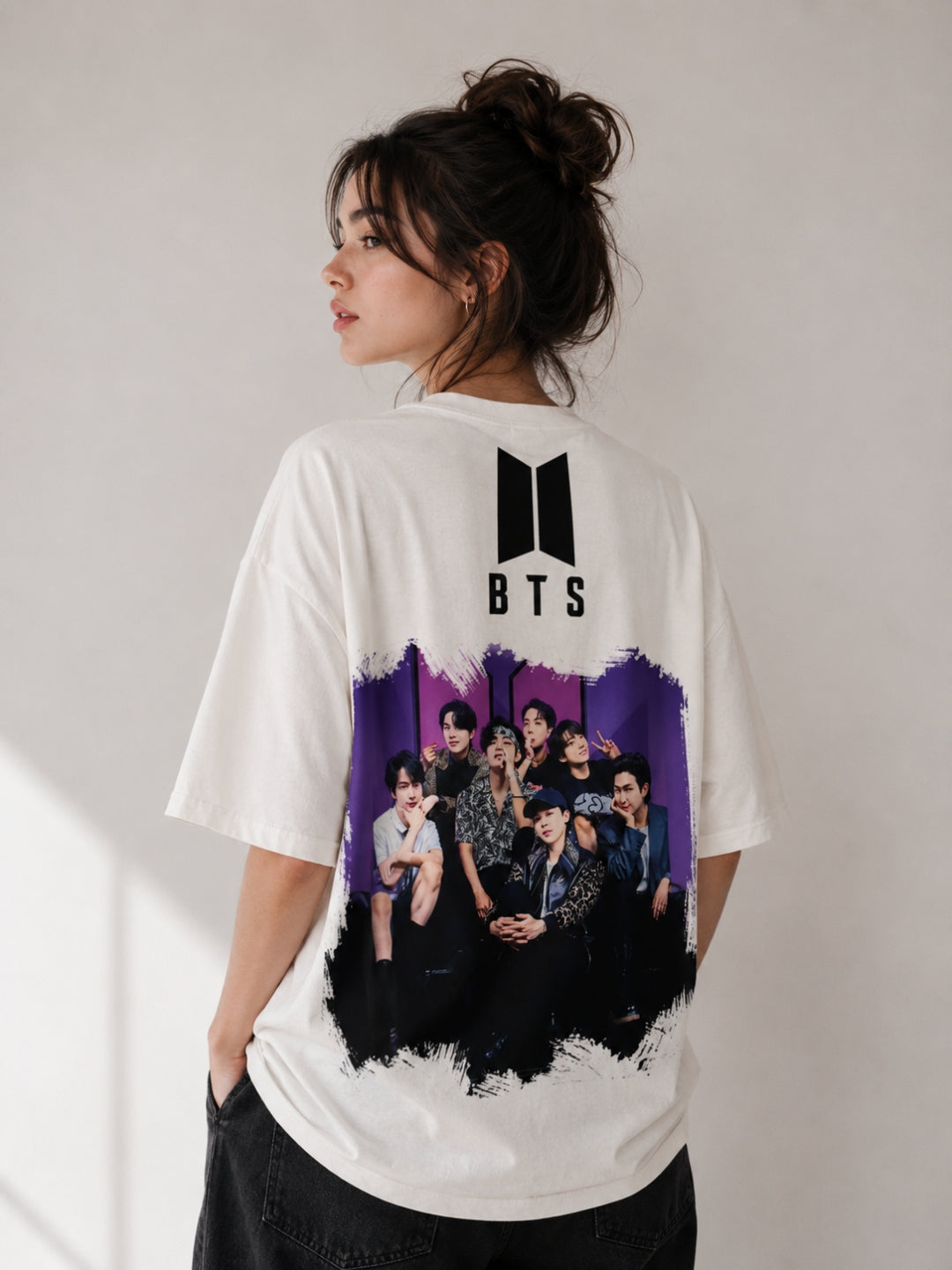 Clobug Women BTS Logo Multi V3 Oversized T-Shirt