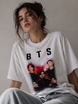 Clobug Women Oversized Graphic Print White T-Shirt