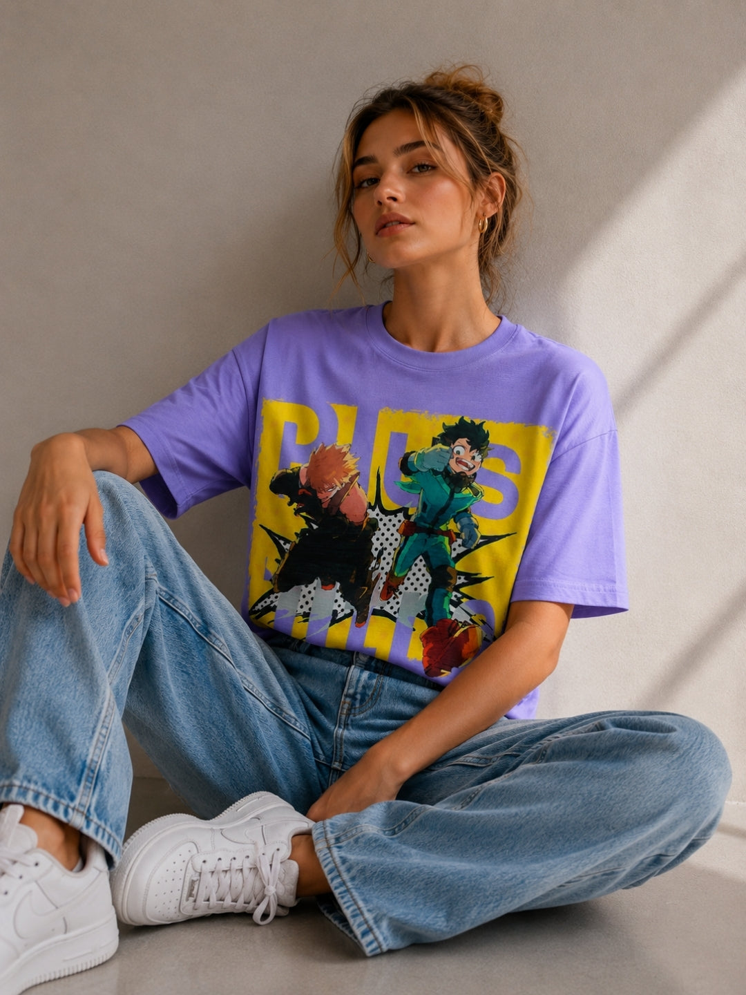 Clobug Women Plus Ultra Anime Multi Crop T-Shirt