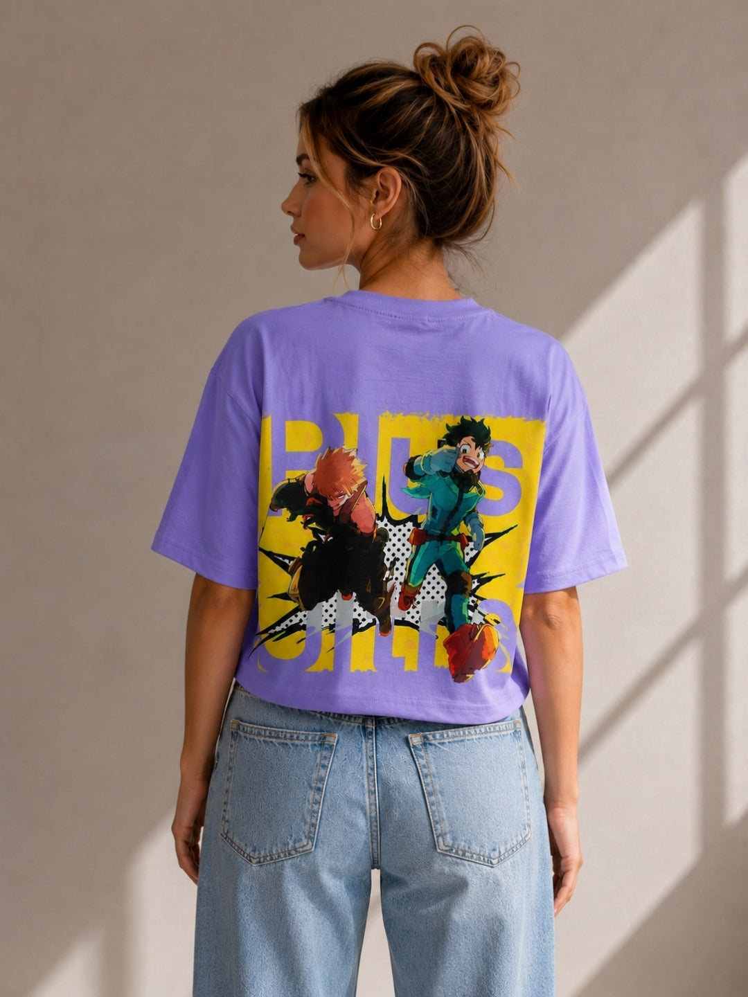 Clobug Women Plus Ultra Anime Multi Crop T-Shirt