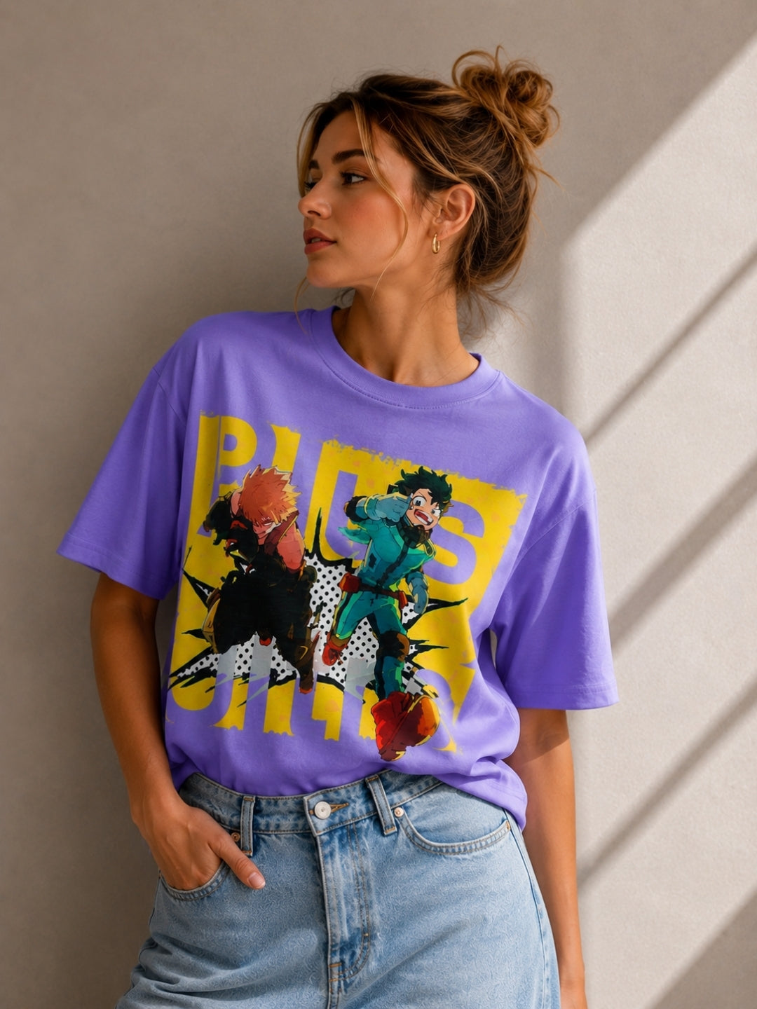 Clobug Women Plus Ultra Anime Multi Crop T-Shirt