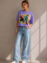 Clobug Women Plus Ultra Anime Multi Crop T-Shirt