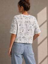 Clobug Women's Popeye Vintage Graphic Printed Crop T-Shirt