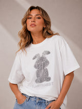 Clobug Women Oversized Graphic Print T-Shirt