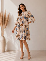 Clobug Women Floral Print Dress