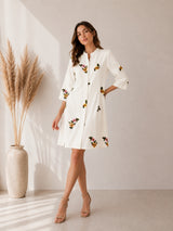 Women's White Embroidery Dress