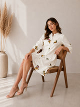 Women's White Embroidery Dress
