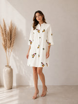 Women's White Embroidery Dress