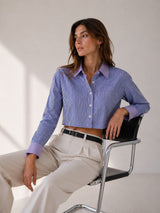 Women's Blue Stripes Shirt