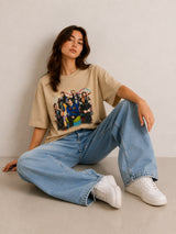 Clobug Women Oversized Graphic Print T-Shirt