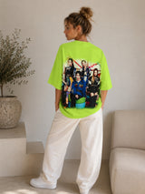 Clobug Women Oversized Graphic Print T-Shirt