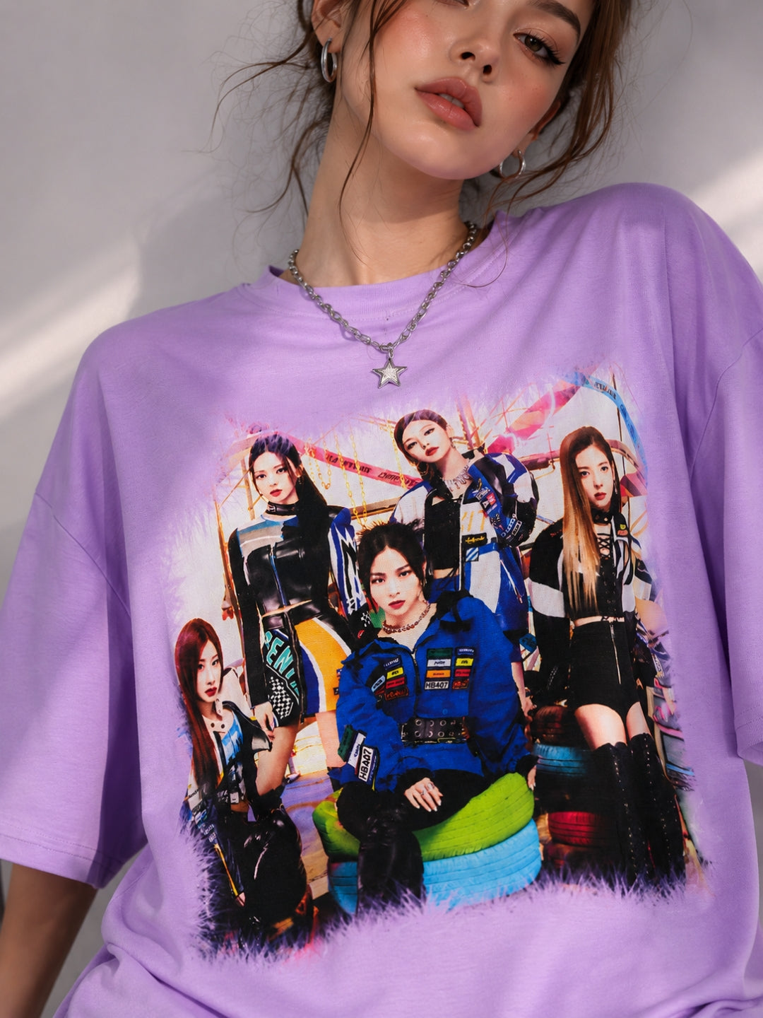 Clobug Women Oversized Graphic Print T-Shirt