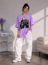 Clobug Women Oversized Graphic Print T-Shirt