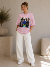Clobug Women Oversized Graphic Print T-Shirt
