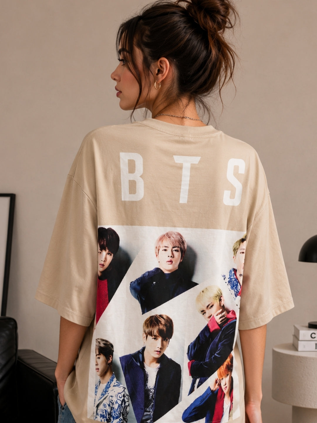 Clobug Women Oversized Graphic Print T-Shirt
