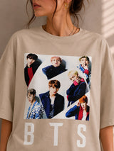 Clobug Women Oversized Graphic Print T-Shirt