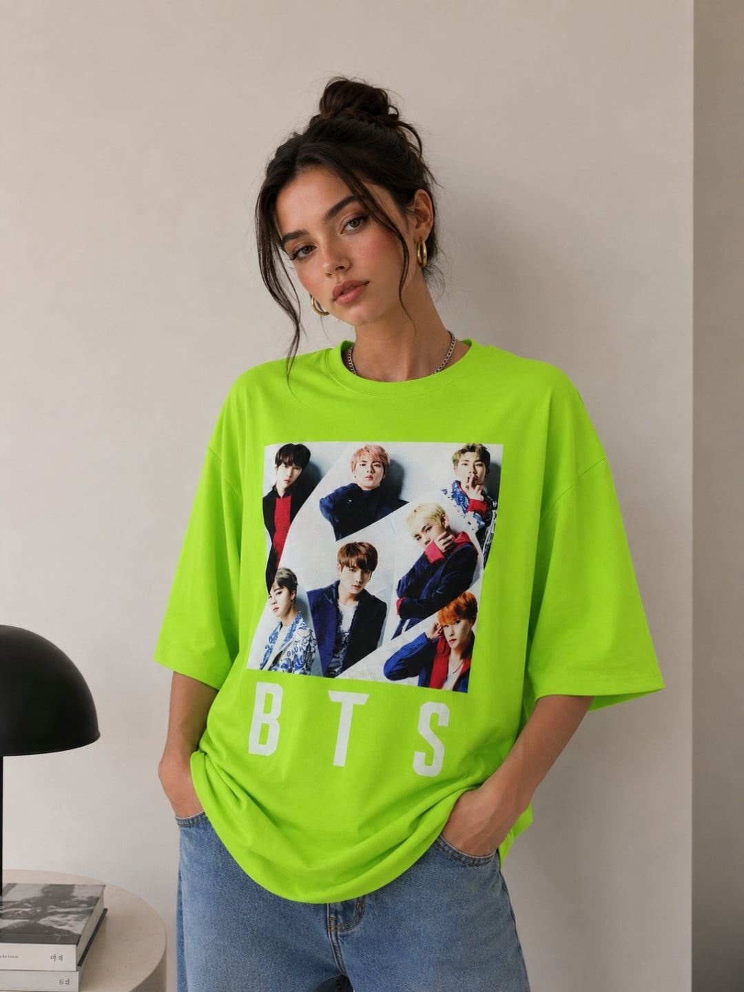 Clobug Women Oversized Graphic Print T-Shirt