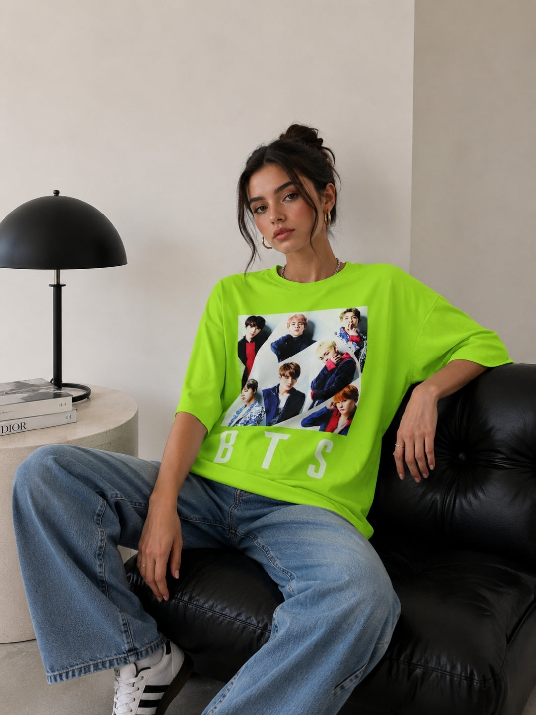 Clobug Women Oversized Graphic Print T-Shirt