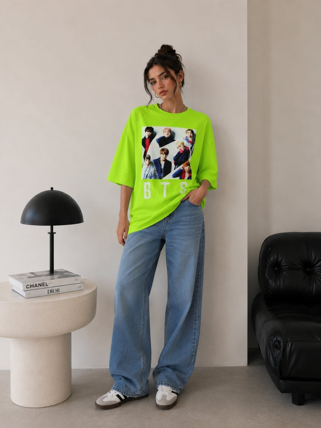 Clobug Women Oversized Graphic Print T-Shirt
