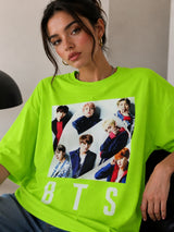 Clobug Women Oversized Graphic Print T-Shirt