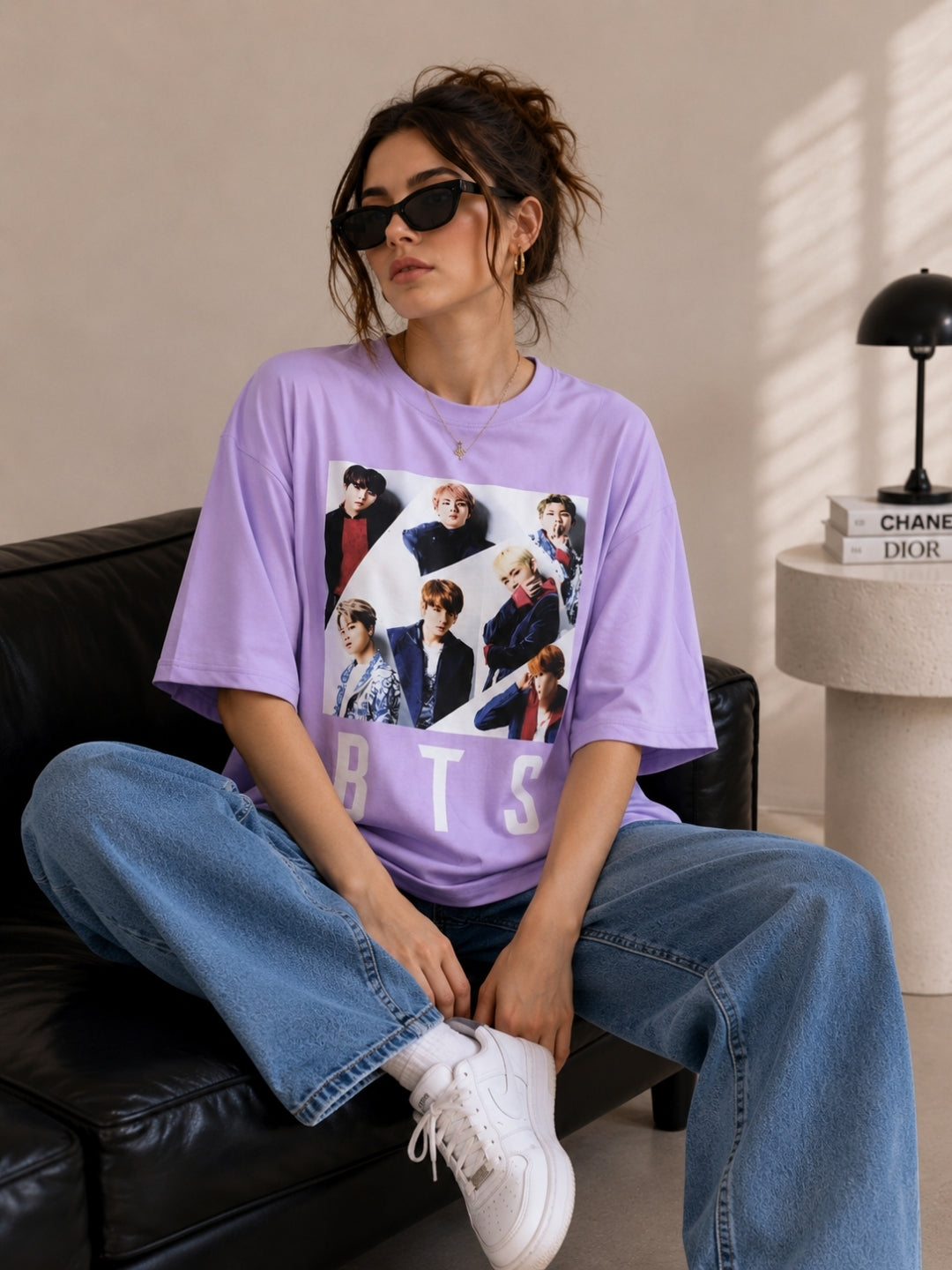 Clobug Women Oversized Graphic Print T-Shirt