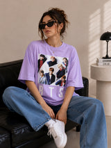 Clobug Women Oversized Graphic Print T-Shirt