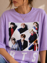 Clobug Women Oversized Graphic Print T-Shirt