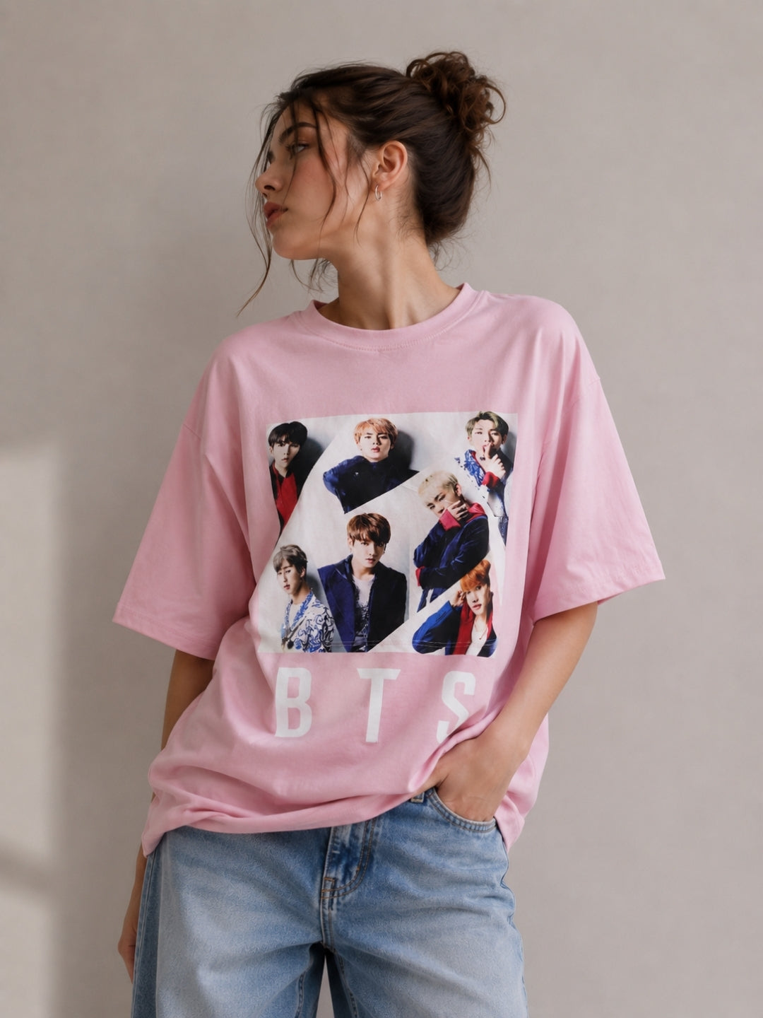 Clobug Women Oversized Graphic Print T-Shirt
