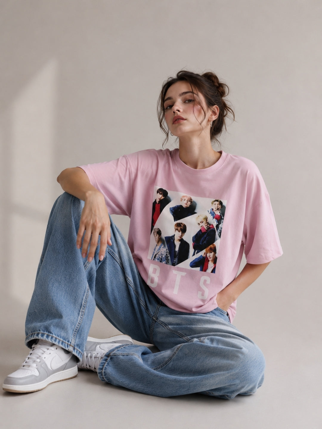 Clobug Women Oversized Graphic Print T-Shirt