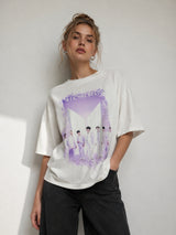 Clobug Women Oversized Graphic Print T-Shirt