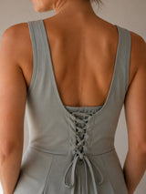 Women Sleeveless Grey Jumpsuit