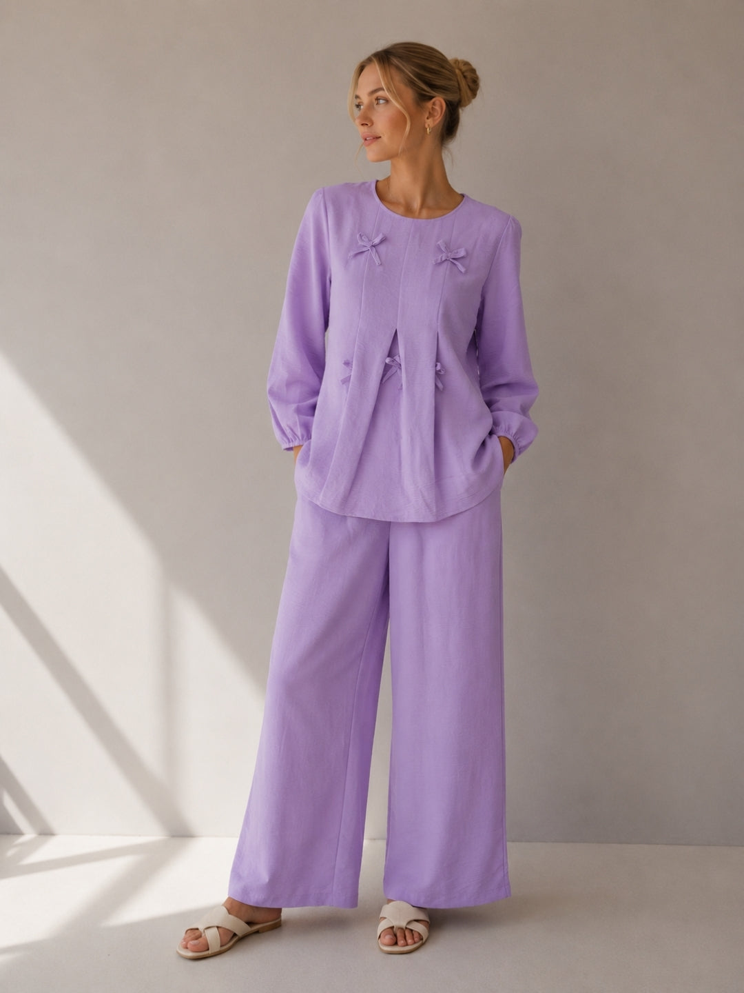 Clobug Women Purple Co-ord Set