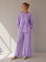 Clobug Women Purple Co-ord Set