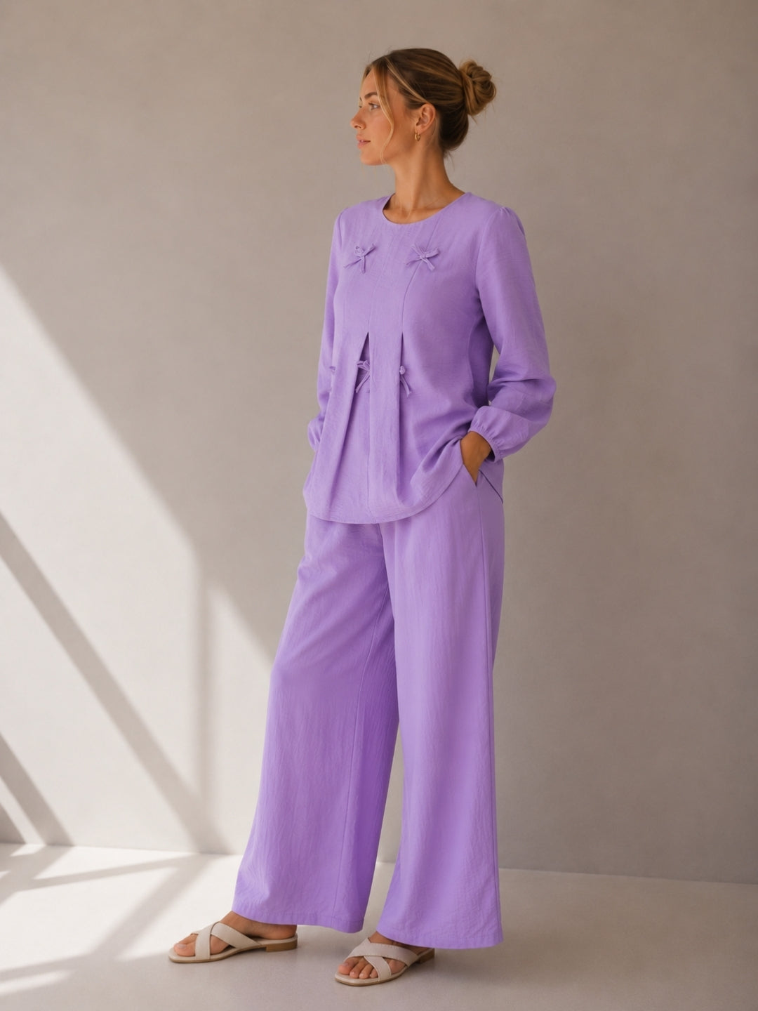 Clobug Women Purple Co-ord Set
