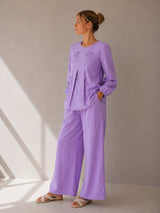 Clobug Women Purple Co-ord Set