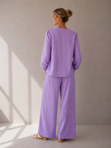 Clobug Women Purple Co-ord Set