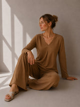 Clobug Women Brown Co-ord Set